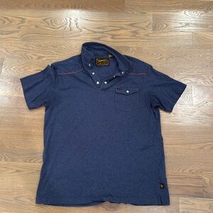 Howler Bros Blue Large Snap Polo